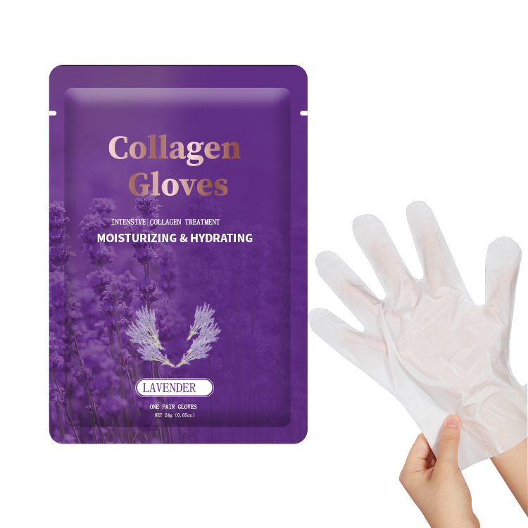 Lavender Collagen Gloves Hydrating Skin Care Finger Tips Removable Whitening Moisturizing Hand Mask for Hand Repair