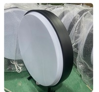 Boîte à lumière en acrylique personnalisée pour publicité LED pour extérieur d'affaires enseigne pliable d'affichage de magasin style cercle circulaire