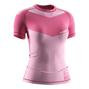 Camiseta de Compresión Rosa Personalizada para Mujer, Antideslizante, Duradera, con Protección Solar UPF50+, para Artes Marciales Mixtas sin Kimono, <span class=keywords><strong>CrossFit</strong></span> - Product Image 5