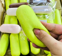 Bâtonnets de gâteau de riz souples en forme de pouce, six couleurs, jouets anti-stress moelleux, vente en gros, jouets tendance mignons en PU, imitation alimentaire réaliste, à remontée lente