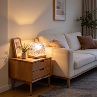 Lampe de projection LED romantique effet vague d'eau et ciel étoilé - Fonctionne sur piles, intensité réglable, lumière d'ambiance de luxe pour chambre à coucher
