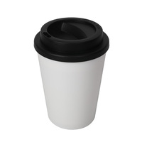 Haute qualité 12oz350ml Double paroi Pp plastique réutilisable tasse à café blanc Sublimation gobelet avec couvercle tasse de voyage