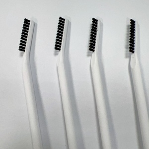 Pinceau à sourcils double embout avec brosse à mascara, couleurs blanc, rose, noir, marque privée, pour l'application du crayon à sourcils - Vente en gros - Product Image 6