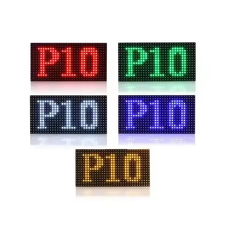 P10 singolo colore rosso verde blu giallo modulo bianco P10 DIP 32x16 punti schermo per negozio e supermercato