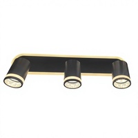 Spot LED linéaire moderne à 3 têtes GU10, éclairage sur rail à intensité variable intelligente en 3 étapes, montage en surface