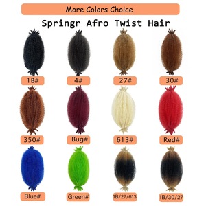 JINRUILI all'ingrosso sintetico Afro Kinky intrecciatura uncinetto capelli primavera Twist Marely Twist sfuso capelli per la <span class=keywords><strong>donna</strong></span> - Product Image 3