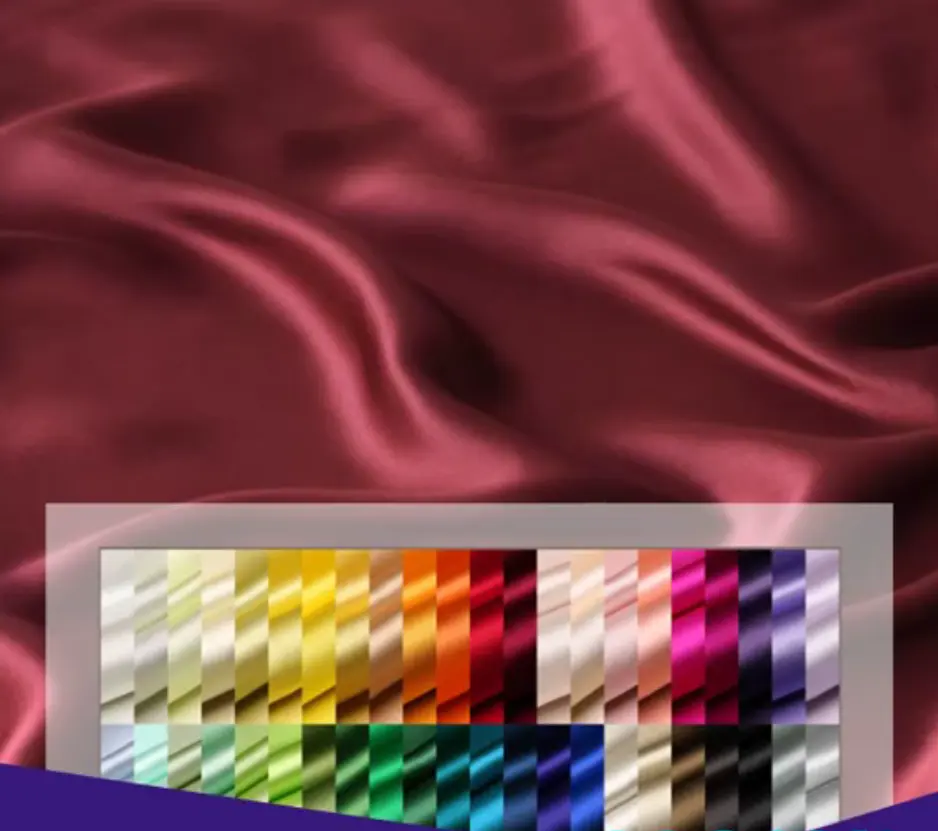 Prezzo di fabbrica di alta qualità 16 mm 100% tessuto di seta 90 colori raso di seta 100 per indumenti