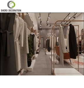 Boutique expérimentée de vêtements pour dames fourniture de meubles armoire murale d'affichage de vêtements personnalisés porte-vêtements de mode pour la décoration de magasin - Product Image 5