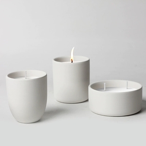 Portacandele Nordico Vuoto Personalizzato, Decorazione Marocchina, Vasi Unici per Candele, Contenitori in <span class=keywords><strong>Ceramica</strong></span> Bianca per Regali Fai-da-Te - Product Image 2