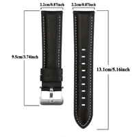 Gelang Kulit Sintetis 22mm dengan Gesper Pin Elite untuk Pria, Kompatibel dengan Garmin Forerunner Venu Series, Desain Sport Loop