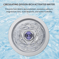 Fontaine à eau pour animaux de compagnie 2026 en acier inoxydable 304 écologique avec système de filtration de sécurité 2,2 L pour chiens et chats, facile à nettoyer