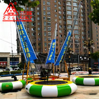 Trampoline à bungee de qualité commerciale pour 4 personnes, pour parcs d'attractions et centres de jeux en plein air