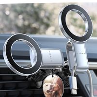 Support magnétique de voiture LISEN avec aimants super puissants N55 et crochet métallique pour iPhone 17 16 15 14 13 Pro Max Samsung, fixation sur grille d'aération automobile