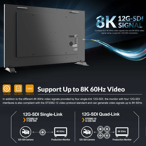 New for Q43-8K 43 Inch 8K LCD Broadcast Studio Production Monitor Quad View/3D-LUT/HDR/Gammas 4x12G-SDI for <strong>Interfaces</strong> - Product Image 6