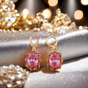 Regalo di <span class=keywords><strong>natale</strong></span> Lungo Appeso Zircone Cristallo Colorato <span class=keywords><strong>Filo</strong></span> di Seta Druzy 18K <span class=keywords><strong>Oro</strong></span> Orecchino Gocce - Product Image 3