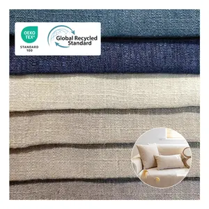 Ücretsiz örnek viskon Polyester tekstil keten kanepe mobilya döşeme için dokuma kumaş bakmak