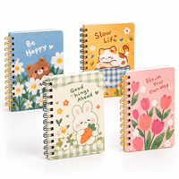 Carnet à spirale personnalisé avec couverture en papier à motif de dessin animé mignon, idéal pour étudiants, bureau, journal, cadeau, impression