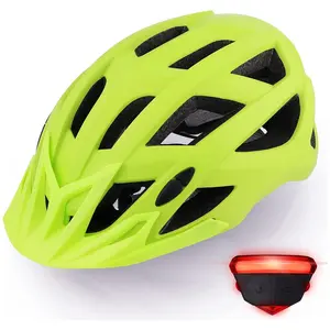 2024便宜的可调节成人自行车头盔男女青年带替换垫专用自行车头盔带发光二极管