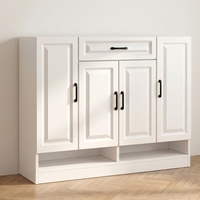 Meuble à chaussures d'entrée en bois de style européen moderne, design peu encombrant, construction durable, rangement multifonctionnel pour salon