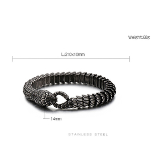 Nouveau Bracelet pour Homme en Acier Inoxydable, Maillons Géométriques Gothiques, Tête de Serpent, Tête de <span class=keywords><strong>Lion</strong></span>, Crâne, Anti-ternissement, Étanche, Hip Hop Micro - Product Image 2