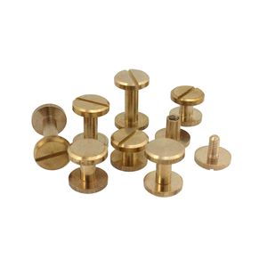 Cloxy Rắn Brass Ràng Buộc Chicago Vít Đinh Tán Đinh Tán Cho Album Ảnh Da Thủ Công Đinh Tán Vành Đai Ví Ốc Vít 10Mm Cap - Product Image 5
