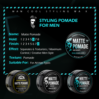 Texture uomo forte tenuta classica pomata opaca assorbe rapidamente lo stile dei capelli cera di argilla