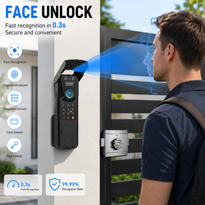 Serrure de porte intelligente 3D extérieure TTlock à empreinte digitale, étanche, antivol, WiFi Tuya pour appartement - Product Image 2