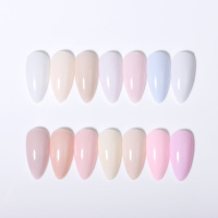 Vernis à Gel Super Nude Blanc Rose Neutre Couleurs Transparentes OEM 15ml logo Marque Privée Printemps Été Salon de Mode Gel Uv