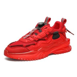 Chaussures de course rouges personnalisées avec logo pour hommes, nouvelle collection 2025, respirantes, décontractées, style sneakers - Product Image 1