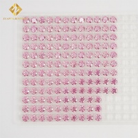 Moissanite de couleur rose de 0,7 à 9 mm, diamant rond brillant, taille VVS1, moissanite de laboratoire, pierre en vrac, passe le testeur de diamant