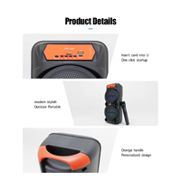 Portable sans fil double haut-parleur double 6.5 pouces haut-parleur subwoofer pour karaoké musique amplificateur home cinéma système de son haut-parleur