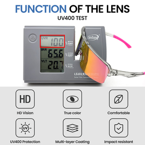 耐久性のある高品質デザインアンチUvフォトクロミックリーディングメガネサイクリング自転車メガネ屋外用偏光サングラス男性用 - Product Image 4