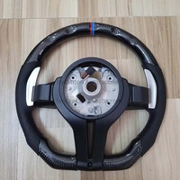 Accessoires de voiture de haute qualité volant en cuir de Fiber de carbone véritable adapté pour volant de voiture BMW F01 F02