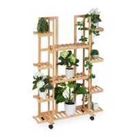 Support à fleurs en bambou naturel OEM/ODM pour la protection des pots de fleurs et de légumes
