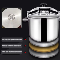 Cuisinière à pression de grande capacité 30L 40L, robuste, pour la restauration, cuisine professionnelle, anti-explosion, en acier inoxydable 304