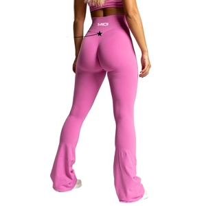 Pantalones Deportivos MIQI de Pierna Ancha para Mujer, Leggings de Cintura Alta con Efecto Levanta Glúteos, para Yoga y Fitness - Product Image 1