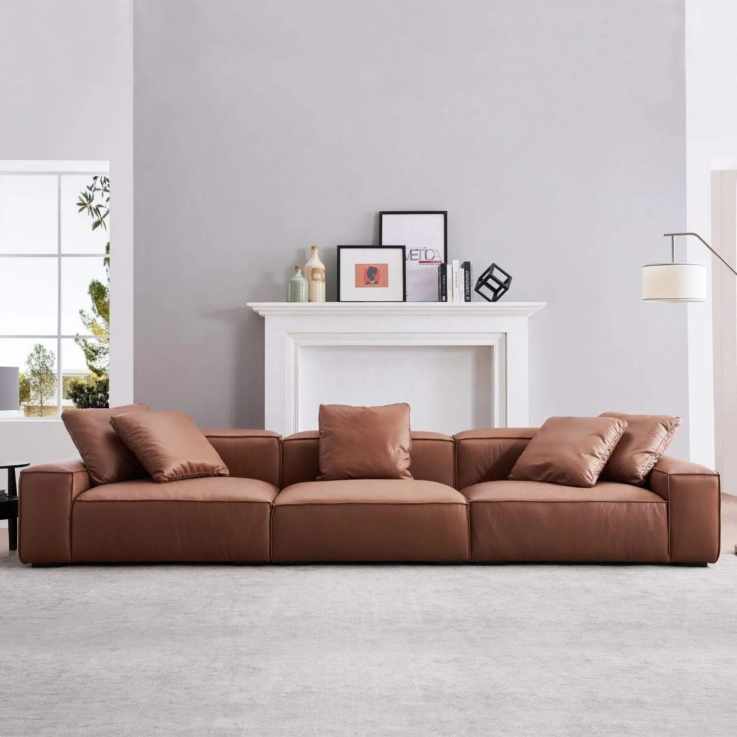 Couro genuíno sofá ajustado sala de estar mobiliário sofá couro moderno conjunto