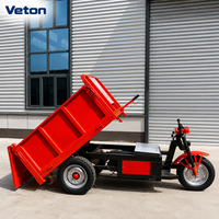 Chariot à plateforme électrique télécommandé, design compact pour les chantiers de construction, équipement de manutention de matériaux