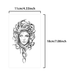 Retrato de <span class=keywords><strong>Medusa</strong></span> tatuaje temporal tatuaje semipermanente resistente al agua dura 2 semanas tatuaje de hierbas realista para el cuerpo del brazo - Product Image 2