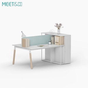 New Arrival L-Shaped MDF Modern Office Furniture Wooden Staff Workstations 4-Person Convertible Office Partitions <b>Desk</b> Cabinet - Product Image 3