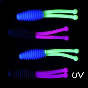 <span class=keywords><strong>Leurre</strong></span> de pêche Hessen 5cm 1.1g, appât souple bicolore à deux queues, ver souple, appât lumineux UV pour la pêche <span class=keywords><strong>au</strong></span> bar - Product Image 5