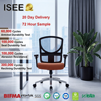 Chaise de bureau ergonomique en maille pour conférence, inclinable, avec accoudoirs 3D, siège en mousse moulée confortable, base en aluminium – Vente en gros pour revendeurs