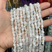 Chakra-Heilung Natürliche Diopsid-Perlen 6-8mm Mittelgroße Freiform Polierte Lose Edelsteinperlen Damen-Ohrring-Zubehör