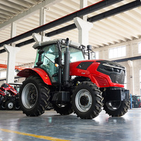 Pabrik Cina 100HP Mini 4WD Traktor taman mesin Diesel murah 4x4 roda pertanian Traktor menampilkan pompa Gearbox komponen inti