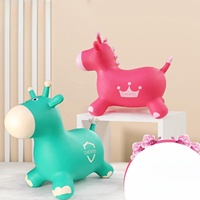 PVC personnalisé Vente en gros Enfants sautant pas cher prix gonflable mignon équitation sur des animaux jouets saut à cheval jouet pour enfants