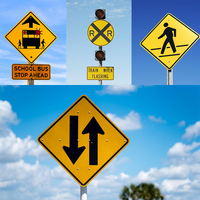 Panneaux de signalisation routière de sécurité triangulaires réfléchissants en aluminium de qualité supérieure, panneaux de signalisation routière de sécurité à haute visibilité, panneaux de signalisation routière de sécurité personnalisés, panneaux de signalisation routière de sécurité avec flèche
