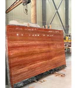Red travertine slab cho khách sạn phòng tắm Tường Nội thất bàn ăn - Product Image 2