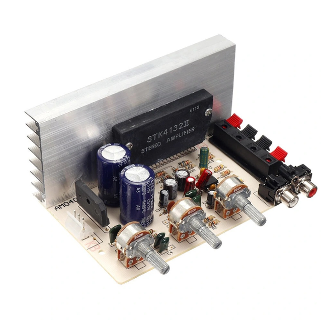 Baixinda STK4172/4162/4182/4132 50W+50W DX-0408 2.0 Channel STK Thick Film Series Stereo Amplifier Board 10Hz-20Hz AC15-18V
