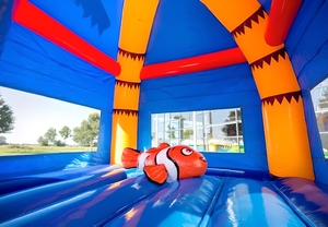 Castillo Inflable Comercial con Tobogán para Alquilar en Fiestas y Celebraciones, Castillo Inflable con Tobogán de Tiburón - Product Image 5