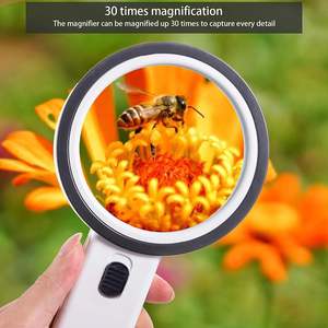 Lupa de Mano con Aumento de 30X con 12 Luces LED, Lupa Iluminada para Lectura para la <span class=keywords><strong>Degeneración</strong></span> <span class=keywords><strong>Macular</strong></span> - Product Image 5